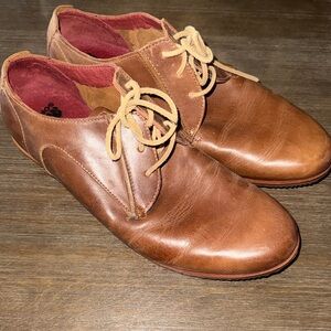 Sorel brown leather lace-up loafers